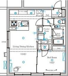 MindKojiya 4階1LDKの間取り