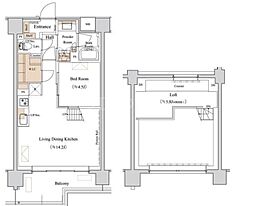 ブランシエスタ西馬込 6階1LDKの間取り