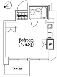 メインステージ大森町駅前 3階ワンルームの間取り