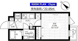 ステージグランデ田園調布アジールコート 3階1Kの間取り