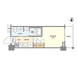 ＡＲＫＭＡＲＫ西小山 5階1Kの間取り
