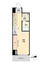 レジデンス雪谷大塚 5階ワンルームの間取り