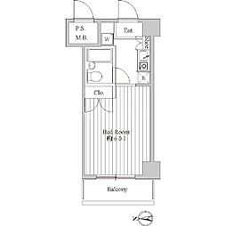 スペーシア池上 1Kの間取図画像