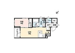 プレール・ドゥーク雪が谷大塚 1LDKの間取図画像