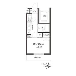 ニューシティアパートメンツ久が原 1Kの間取図画像