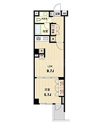 萩中イースト 1LDKの間取図画像