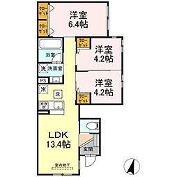 アミティエ久が原 3LDKの間取図画像