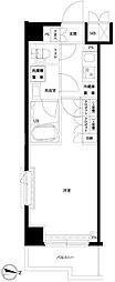 ルーブル武蔵新城六番館 1Kの間取図画像