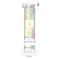 RJRプレシア千鳥 1LDKの間取図画像
