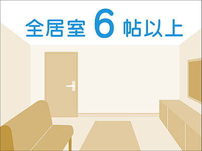 その他：全居室6帖以上　お部屋は全て、ゆとりの6帖以上を確保。新居でゆったりとした暮らしが始まります。