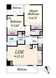 間取図画像 2LDK