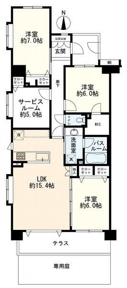 3SLDK 間取り