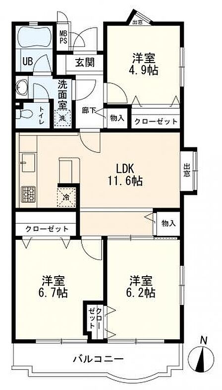 間取図 3LDK