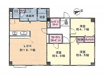 間取り：間取図　3ＬＤＫ