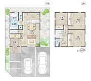 建物プラン例（区画(7)）建物価格1683万円、建物面積92.74m2