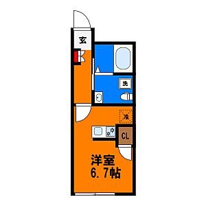 間取り：設備充実ワンルーム♪