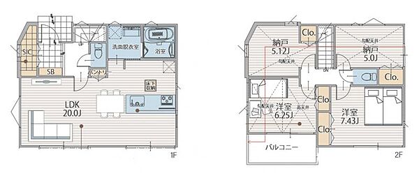 間取りを拡大表示