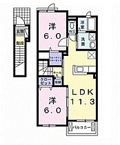 佐賀県唐津市和多田大土井（賃貸アパート2LDK・2階・58.21㎡） その2