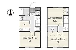 山の脇　鏡山II 1階3Kの間取り