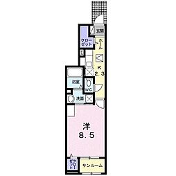 サニーガーデンG 1Kの間取図画像