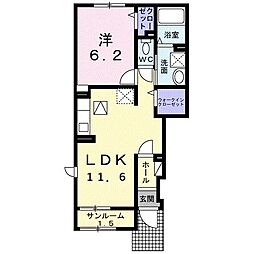 ベル・フィオーレV II 1LDKの間取図画像