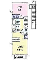 ベルセフォネ1 1LDKの間取図画像