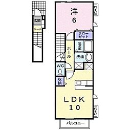 セントラルスクエアA 1LDKの間取図画像