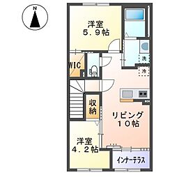 casa este唐津 I 2LDKの間取図画像