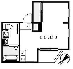 伊藤ビル 3階ワンルームの間取り