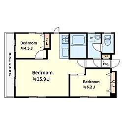 TAKTheim 2LDKの間取図画像