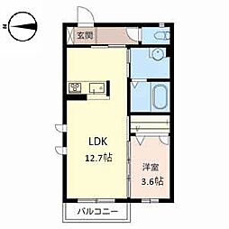 シャーメゾンニッシェ 1LDKの間取図画像