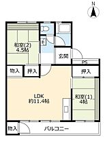 UR新座 0-04-0008-0502 ｜ 埼玉県新座市新座3丁目（賃貸マンション2LDK・5階・52.55㎡） その2