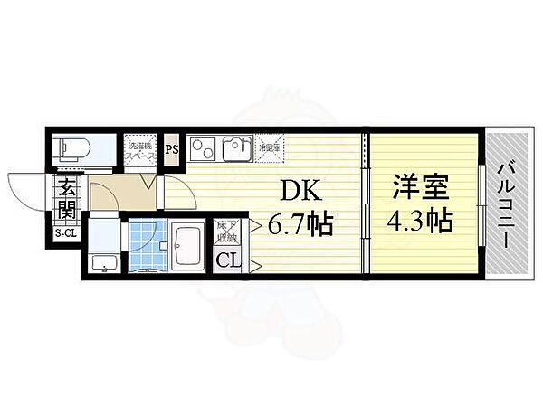 ガレリア大阪空港1 ｜大阪府豊中市螢池南町３丁目(賃貸アパート1DK・1階・28.82㎡)の写真 その2