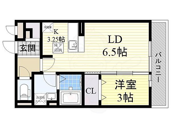 アゼリア・プロムナード ｜大阪府池田市神田４丁目(賃貸アパート1LDK・3階・33.39㎡)の写真 その2