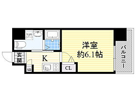 大阪府大阪市東淀川区小松１丁目（賃貸マンション1K・9階・20.76㎡） その2