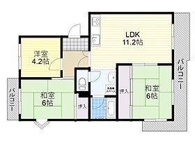 大阪府吹田市清水（賃貸マンション3LDK・4階・61.87㎡） その2