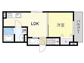 大阪府吹田市天道町（賃貸アパート1LDK・2階・32.26㎡） その2