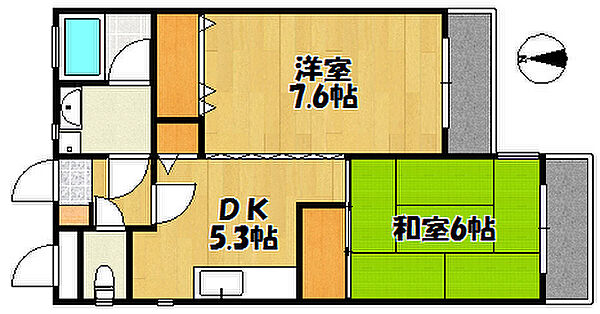 兵庫県神戸市西区南別府1丁目(賃貸マンション2DK・2階・51.34㎡)の写真 その2