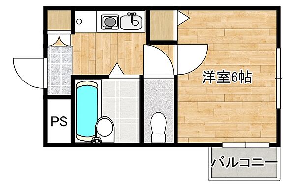 兵庫県神戸市灘区大内通4丁目(賃貸マンション1K・2階・19.83㎡)の写真 その2