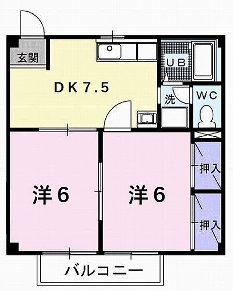 兵庫県小野市上本町(賃貸アパート2DK・2階・40.25㎡)の写真 その2