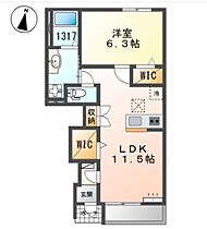 兵庫県姫路市野里（賃貸アパート1LDK・1階・46.00㎡） その2