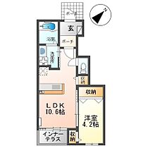 兵庫県加東市上滝野（賃貸アパート1LDK・1階・42.15㎡） その2