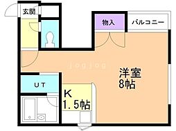 カステロ・デル・ソレ 1Kの間取図画像