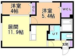 precious Kotoni (プレシャスコトニ) 2LDKの間取図画像