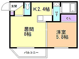 間取図画像 1LDK