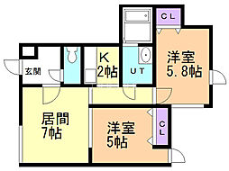 エリアウエスト 2階/202