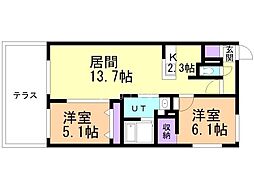 間取図画像 2LDK