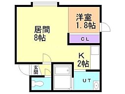ほっとHOUSE 1LDKの間取図画像