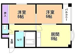 ピュアスプリング手稲本町 2LDKの間取図画像