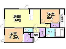 間取図画像 2LDK